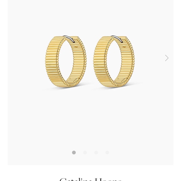 Gorjana Gold Hoop Earrings NWOT - Picture 3 of 3